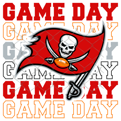 GAME DAY STACKED FOOTBALL T-SHIRT TRANSFERS (SUBLIMATION)