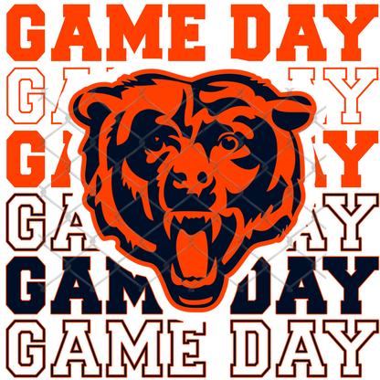 GAME DAY STACKED FOOTBALL T-SHIRT TRANSFERS (SUBLIMATION)