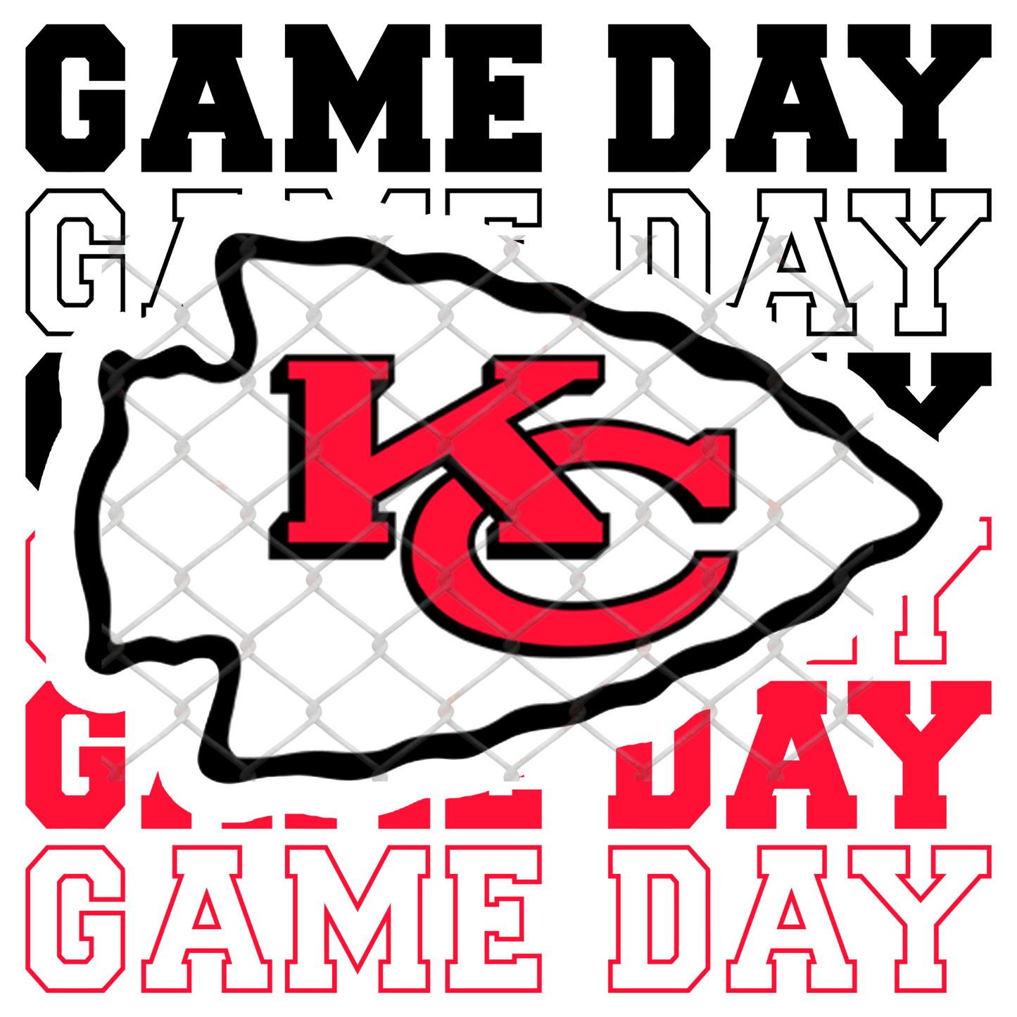 GAME DAY STACKED FOOTBALL T-SHIRT TRANSFERS (SUBLIMATION)