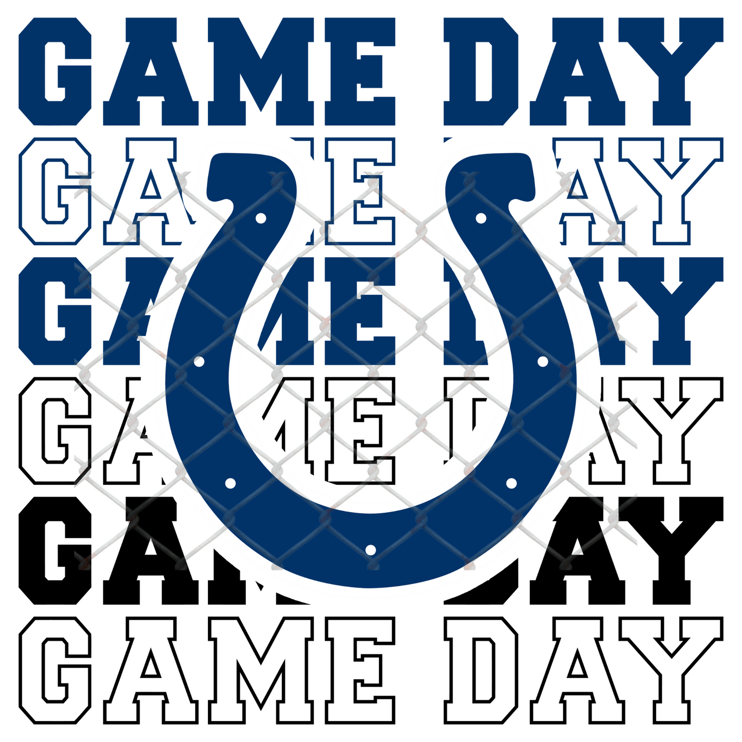 GAME DAY STACKED FOOTBALL T-SHIRT TRANSFERS (SUBLIMATION)
