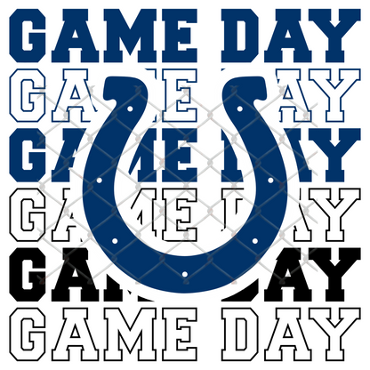 GAME DAY STACKED FOOTBALL T-SHIRT TRANSFERS (SUBLIMATION)
