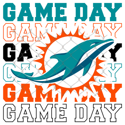 GAME DAY STACKED FOOTBALL T-SHIRT TRANSFERS (SUBLIMATION)
