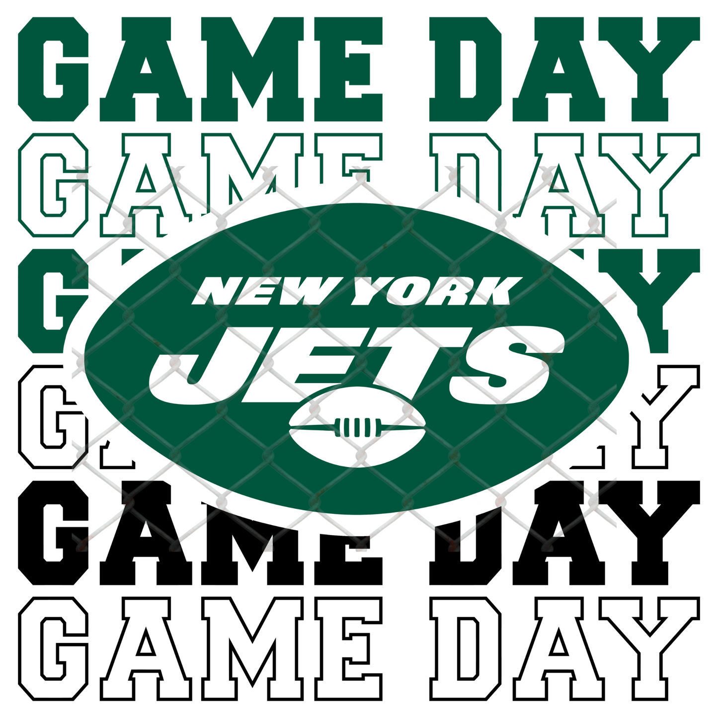 GAME DAY STACKED FOOTBALL T-SHIRT TRANSFERS (SUBLIMATION)