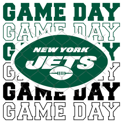 GAME DAY STACKED FOOTBALL T-SHIRT TRANSFERS (SUBLIMATION)
