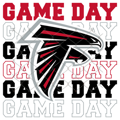 GAME DAY STACKED FOOTBALL T-SHIRT TRANSFERS (SUBLIMATION)
