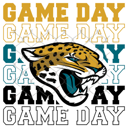 GAME DAY STACKED FOOTBALL T-SHIRT TRANSFERS (SUBLIMATION)
