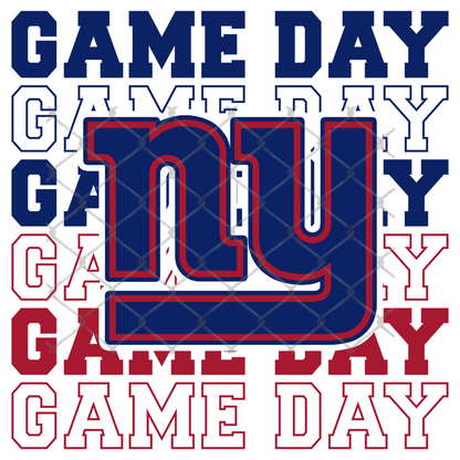 GAME DAY STACKED FOOTBALL T-SHIRT TRANSFERS (SUBLIMATION)
