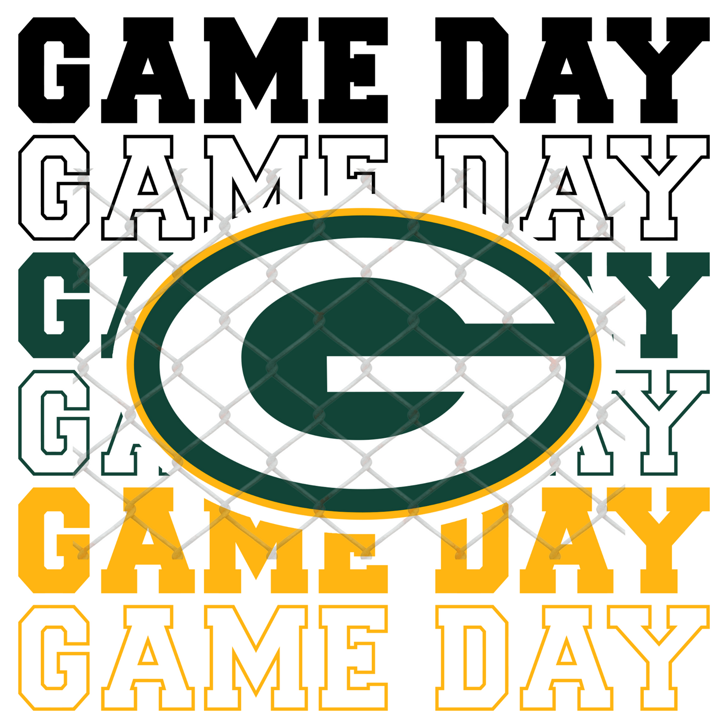 GAME DAY STACKED FOOTBALL T-SHIRT TRANSFERS (SUBLIMATION)