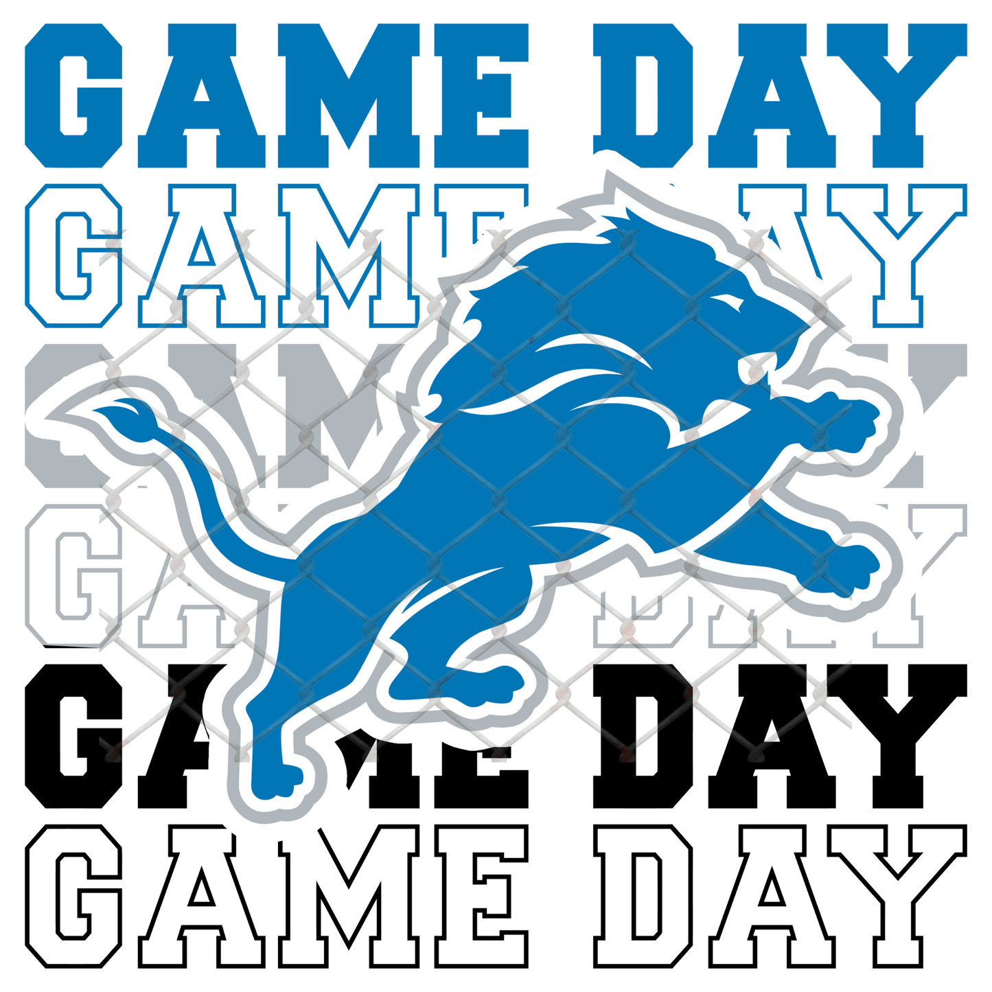 GAME DAY STACKED FOOTBALL T-SHIRT TRANSFERS (SUBLIMATION)
