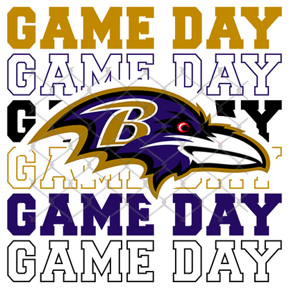 GAME DAY STACKED FOOTBALL T-SHIRT TRANSFERS (SUBLIMATION)