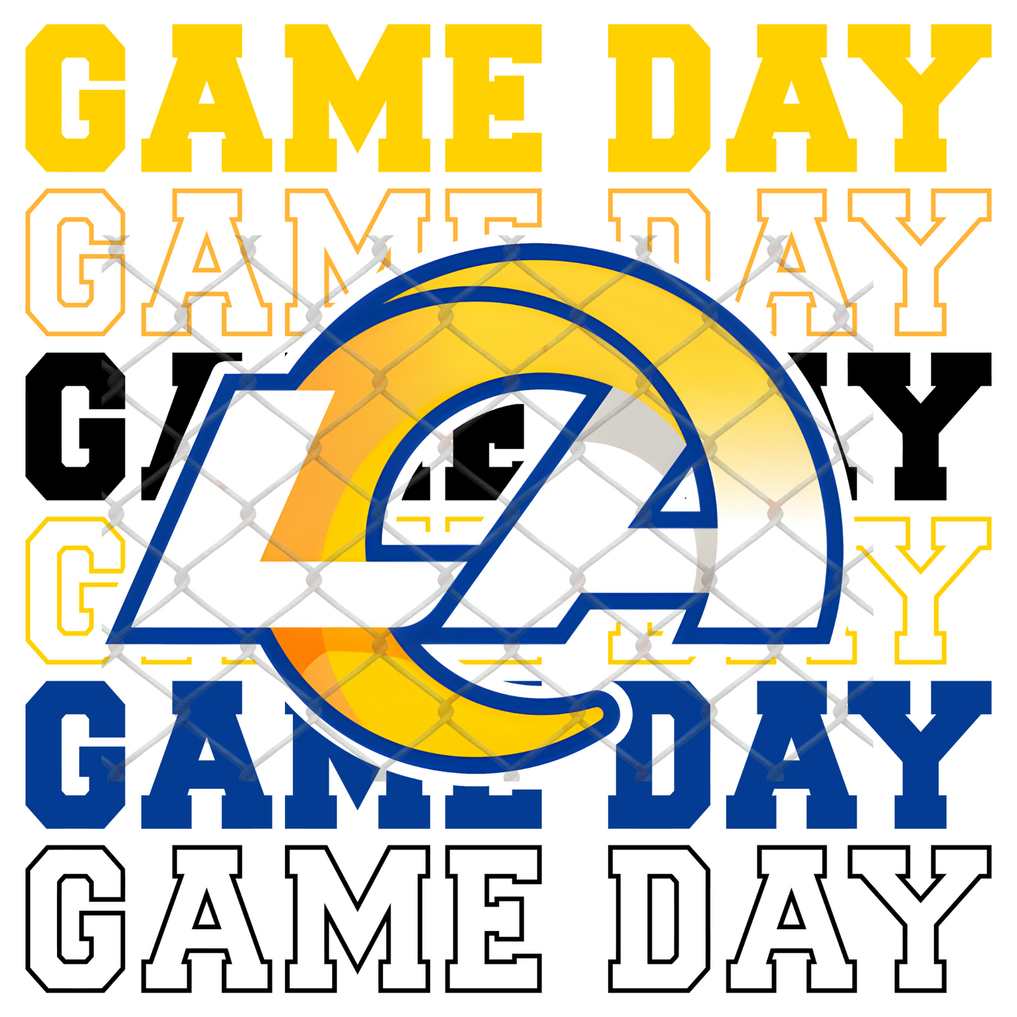 GAME DAY STACKED FOOTBALL T-SHIRT TRANSFERS (SUBLIMATION)
