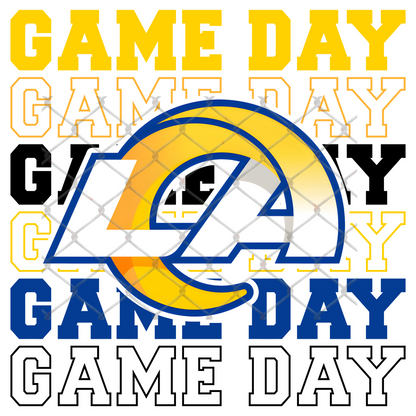 GAME DAY STACKED FOOTBALL T-SHIRT TRANSFERS (SUBLIMATION)