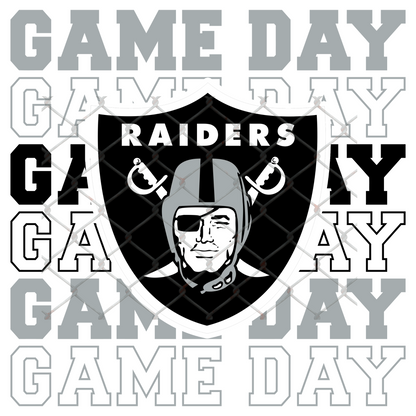 GAME DAY STACKED FOOTBALL T-SHIRT TRANSFERS (SUBLIMATION)
