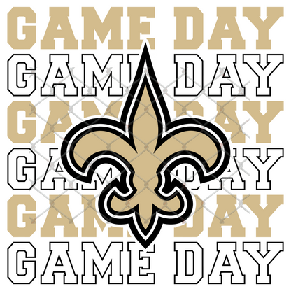 GAME DAY STACKED FOOTBALL T-SHIRT TRANSFERS (SUBLIMATION)