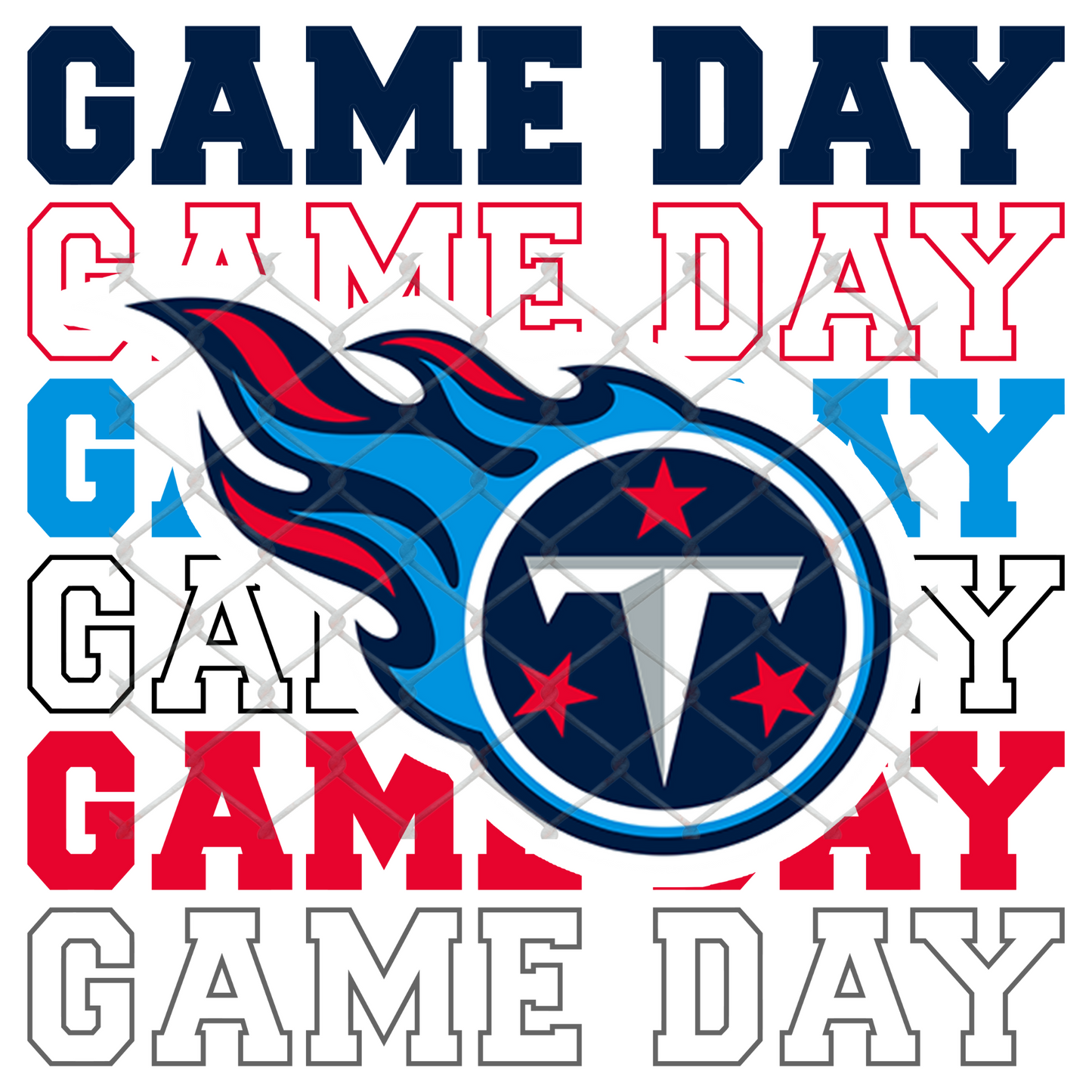 GAME DAY STACKED FOOTBALL T-SHIRT TRANSFERS (SUBLIMATION)