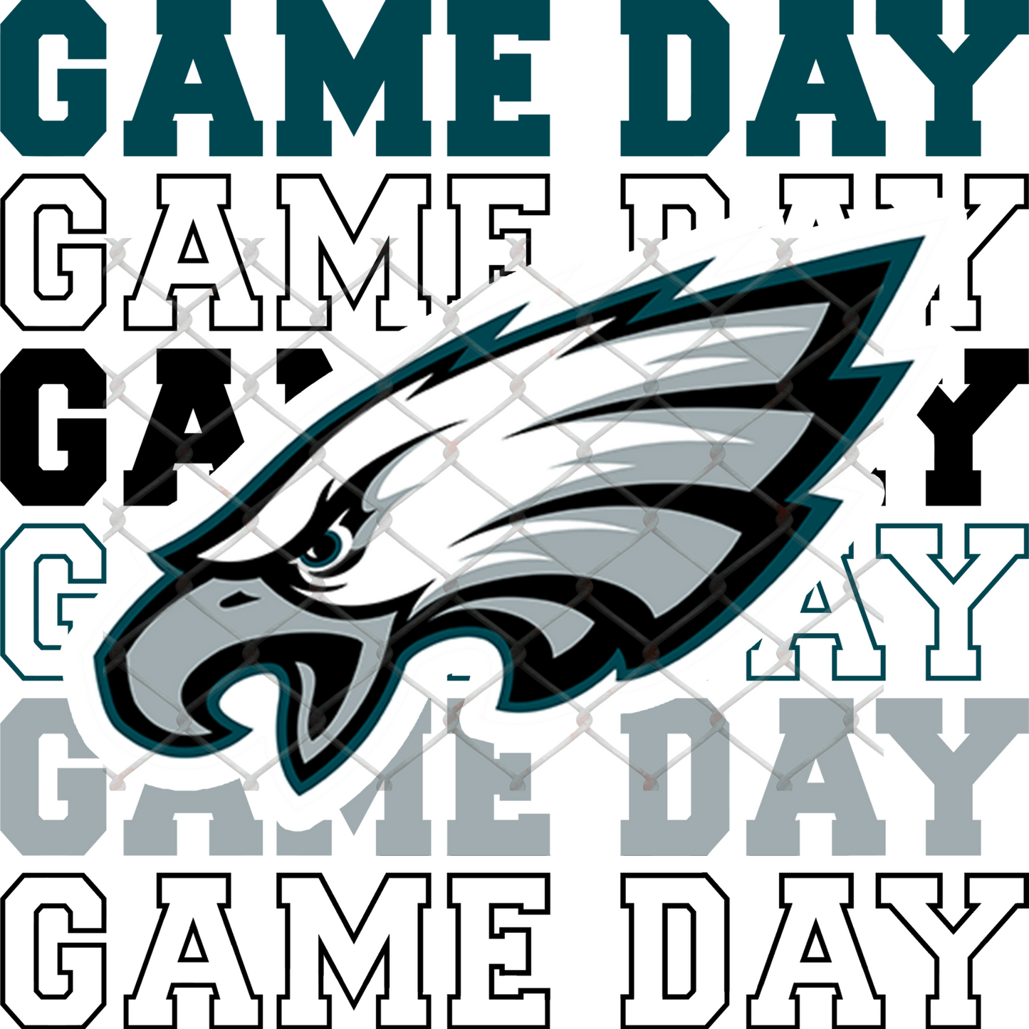 GAME DAY STACKED FOOTBALL T-SHIRT TRANSFERS (SUBLIMATION)