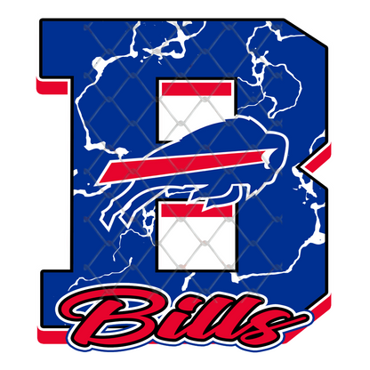 $2 Tuesday ONLY - FOOTBALL MARBLE LETTER T-SHIRT TRANSFERS (SUBLIMATION)