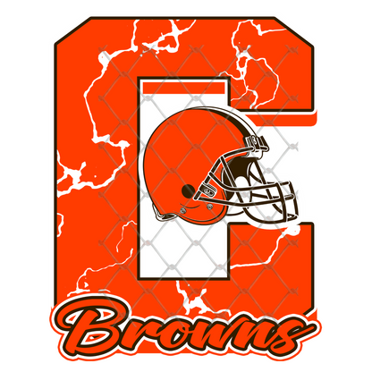 $2 Tuesday ONLY - FOOTBALL MARBLE LETTER T-SHIRT TRANSFERS (SUBLIMATION)