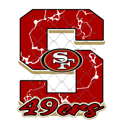 $2 Tuesday ONLY - FOOTBALL MARBLE LETTER T-SHIRT TRANSFERS (SUBLIMATION)