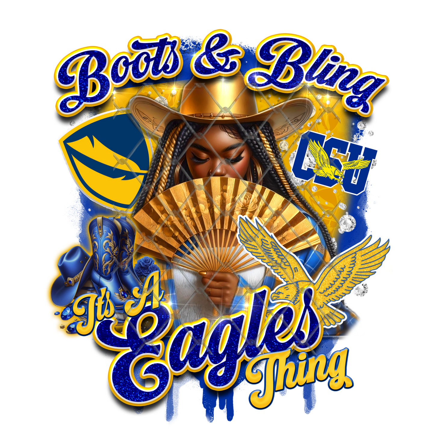 COLLEGE BOOTS & BLING T-SHIRT TRANSFERS (SUBLIMATION)