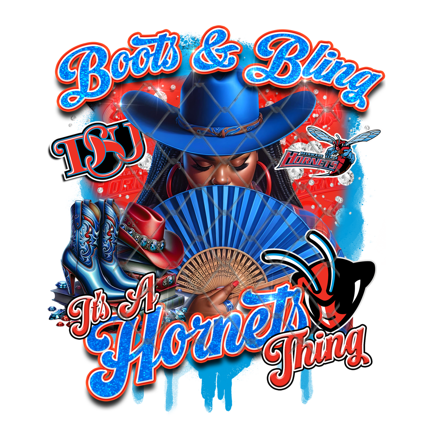 COLLEGE BOOTS & BLING T-SHIRT TRANSFERS (SUBLIMATION)