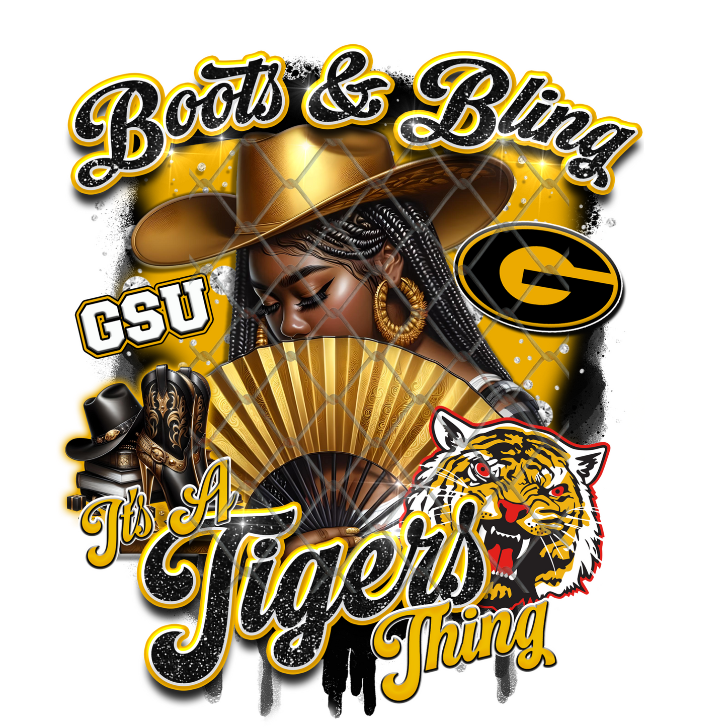 COLLEGE BOOTS & BLING T-SHIRT TRANSFERS (SUBLIMATION)
