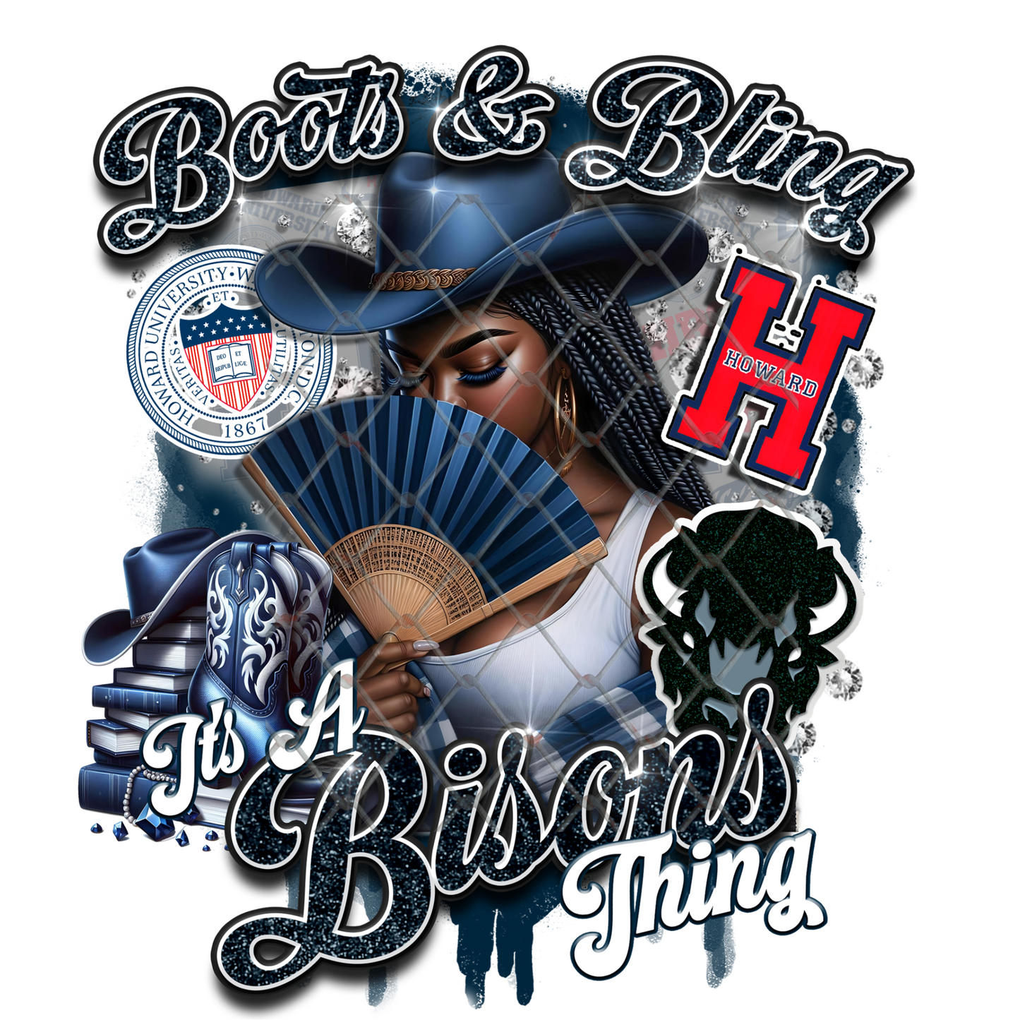 COLLEGE BOOTS & BLING T-SHIRT TRANSFERS (SUBLIMATION)