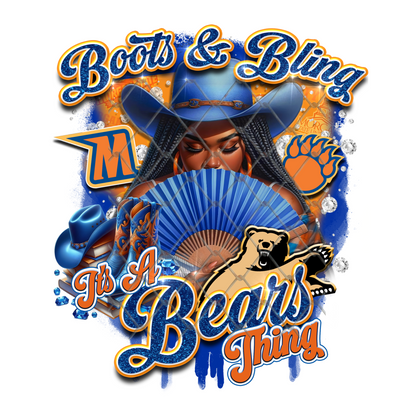 COLLEGE BOOTS & BLING T-SHIRT TRANSFERS (SUBLIMATION)