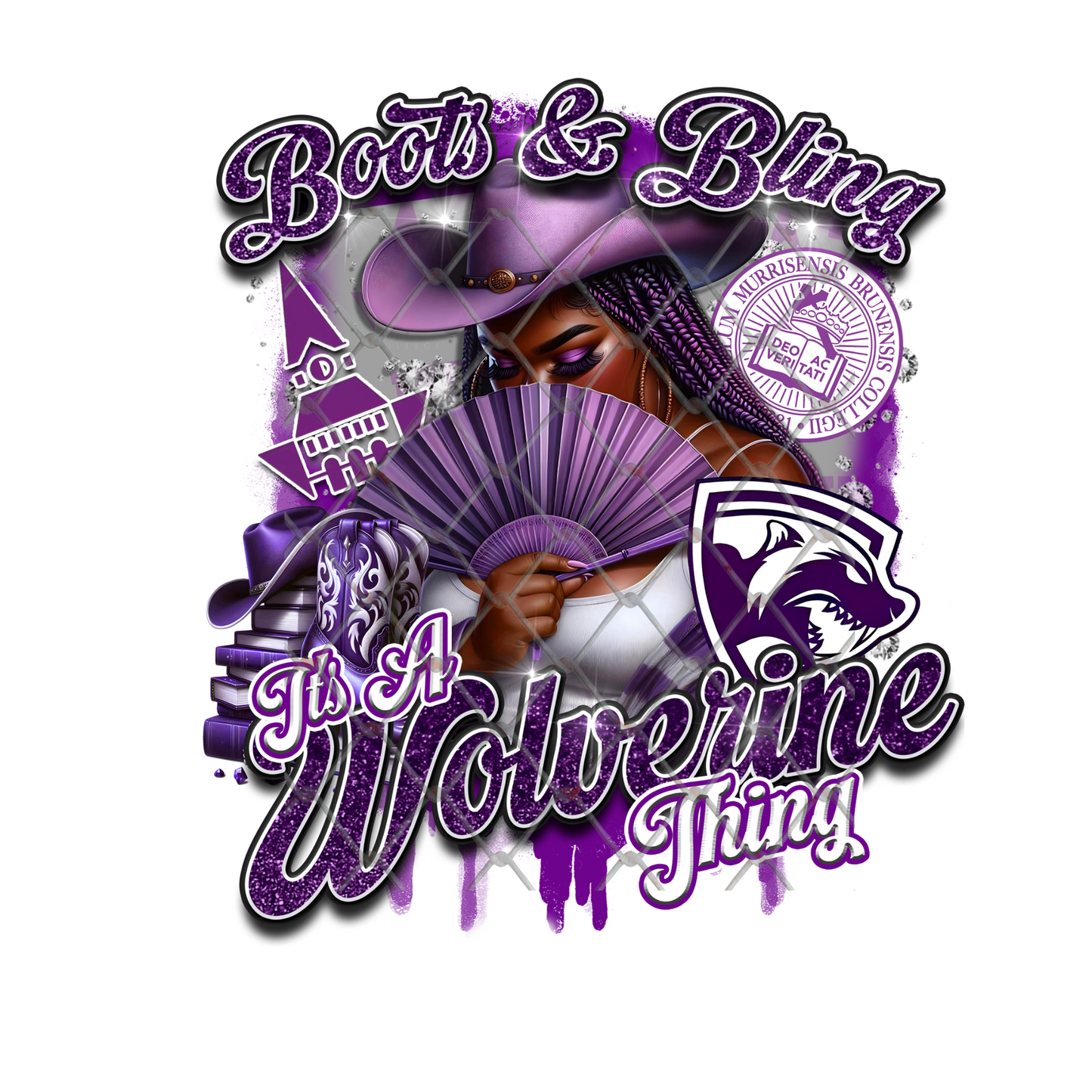 COLLEGE BOOTS & BLING T-SHIRT TRANSFERS (SUBLIMATION)