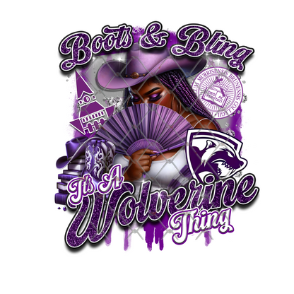 COLLEGE BOOTS & BLING T-SHIRT TRANSFERS (SUBLIMATION)