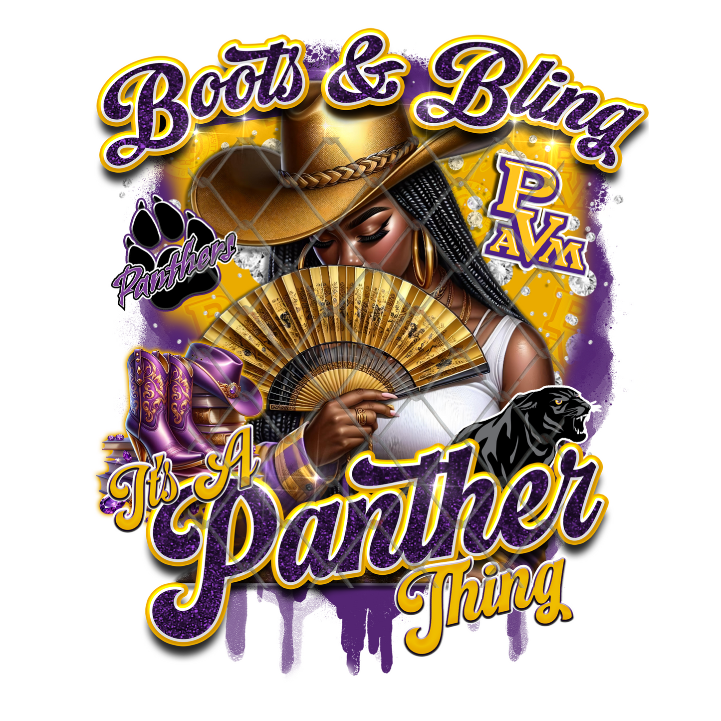 COLLEGE BOOTS & BLING T-SHIRT TRANSFERS (SUBLIMATION)