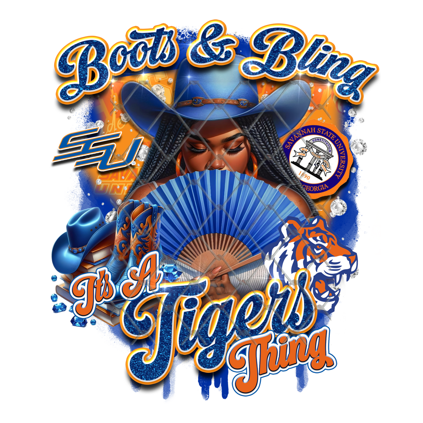 COLLEGE BOOTS & BLING T-SHIRT TRANSFERS (SUBLIMATION)