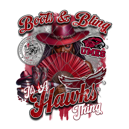 COLLEGE BOOTS & BLING T-SHIRT TRANSFERS (SUBLIMATION)