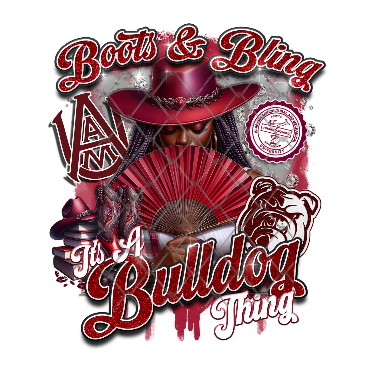 COLLEGE BOOTS & BLING T-SHIRT TRANSFERS (SUBLIMATION)