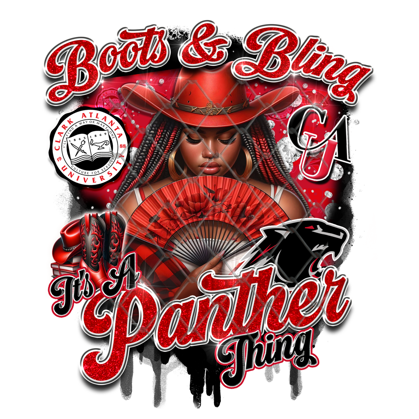 COLLEGE BOOTS & BLING T-SHIRT TRANSFERS (SUBLIMATION)