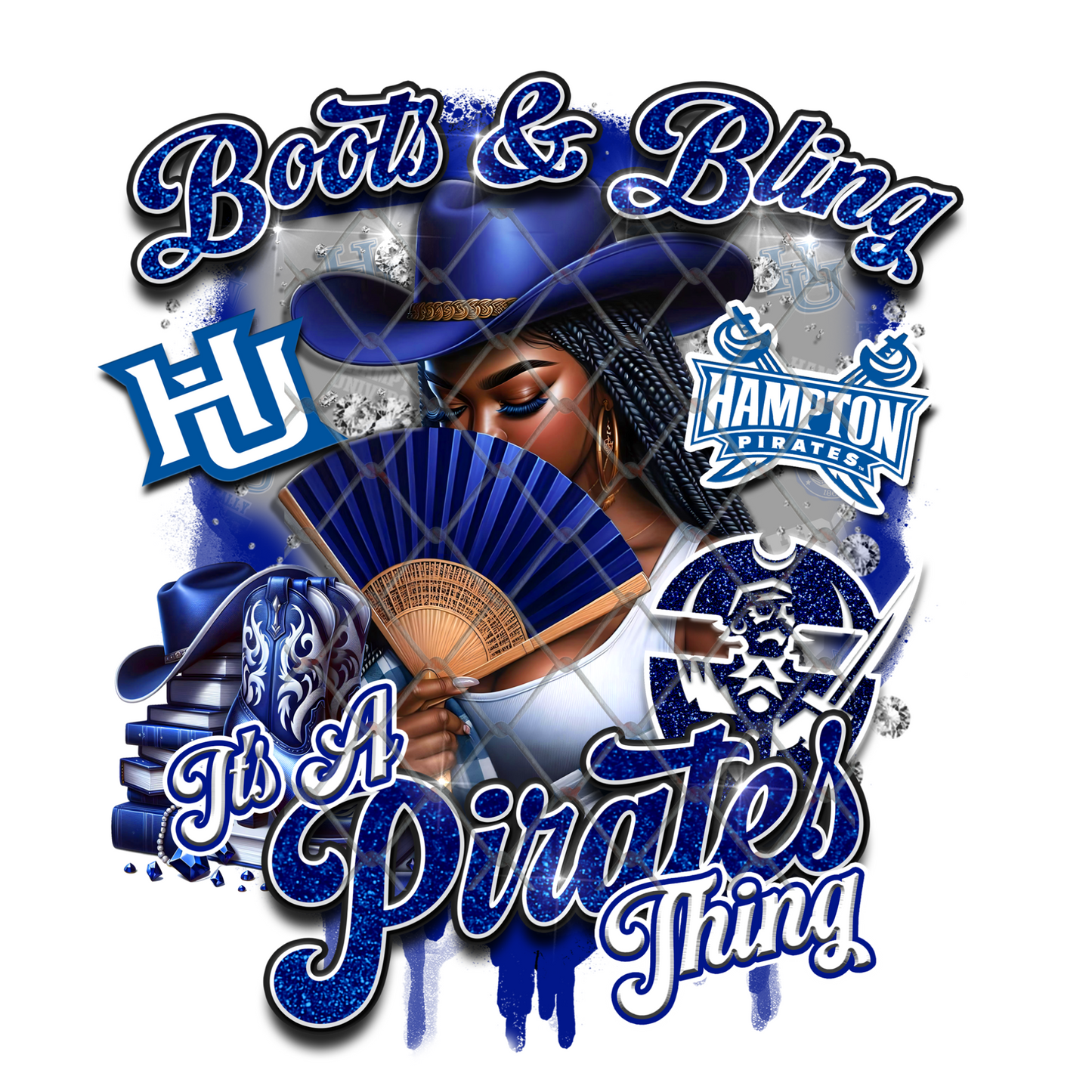 COLLEGE BOOTS & BLING T-SHIRT TRANSFERS (SUBLIMATION)