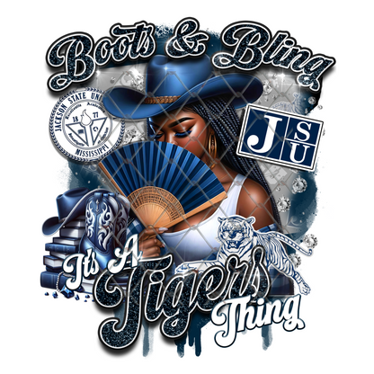 COLLEGE BOOTS & BLING T-SHIRT TRANSFERS (SUBLIMATION)