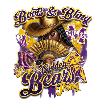 COLLEGE BOOTS & BLING T-SHIRT TRANSFERS (SUBLIMATION)