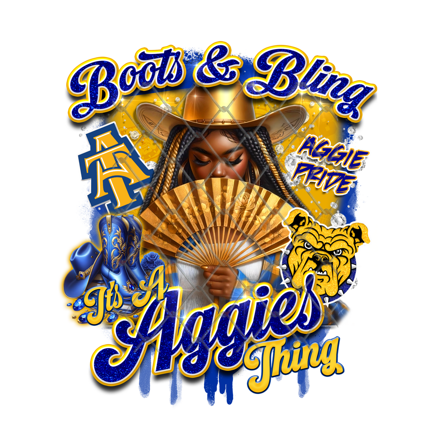 COLLEGE BOOTS & BLING T-SHIRT TRANSFERS (SUBLIMATION)