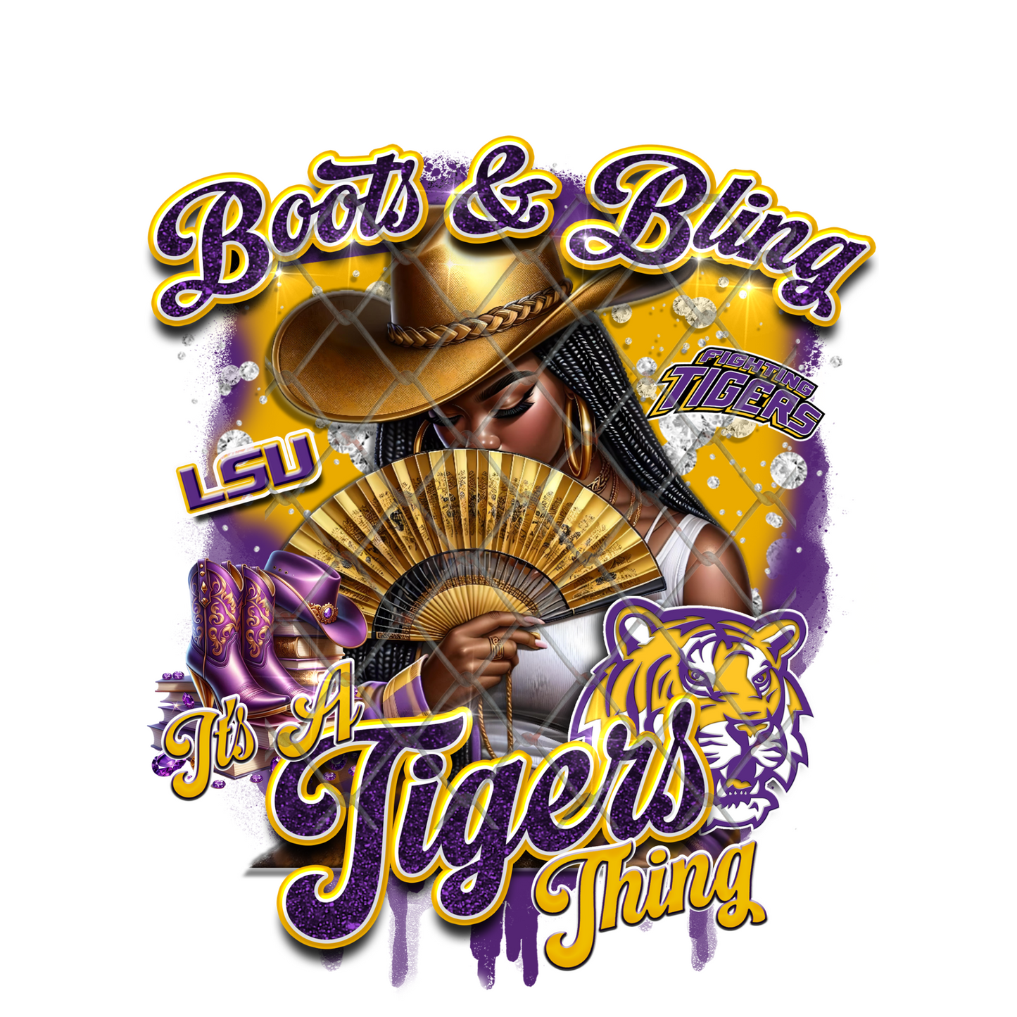 COLLEGE BOOTS & BLING T-SHIRT TRANSFERS (SUBLIMATION)