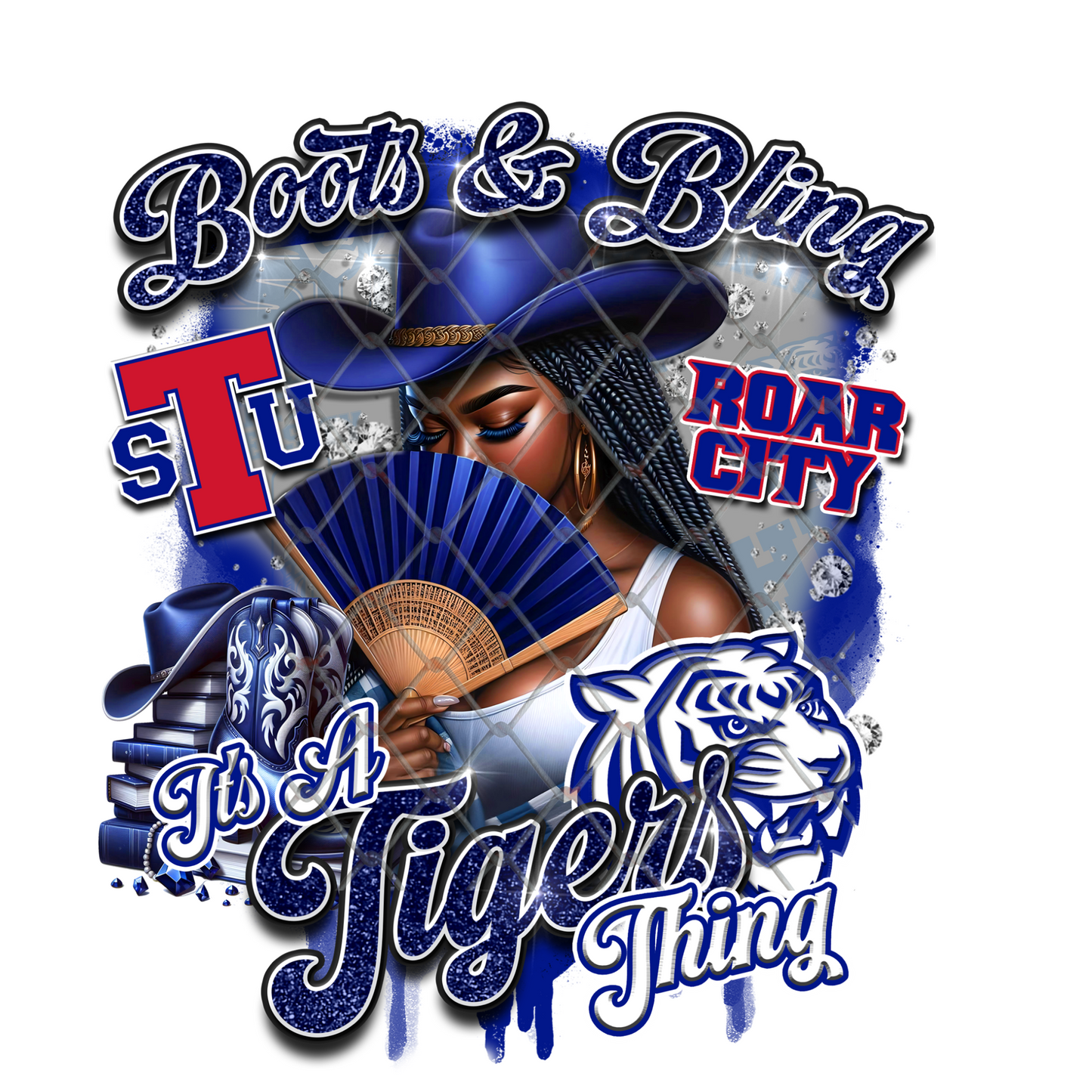COLLEGE BOOTS & BLING T-SHIRT TRANSFERS (SUBLIMATION)