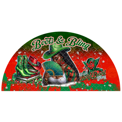 COLLEGE BOOTS & BLING CLACK FAN TRANSFERS (SINGLES) (Sublimation)(Ready To Press)