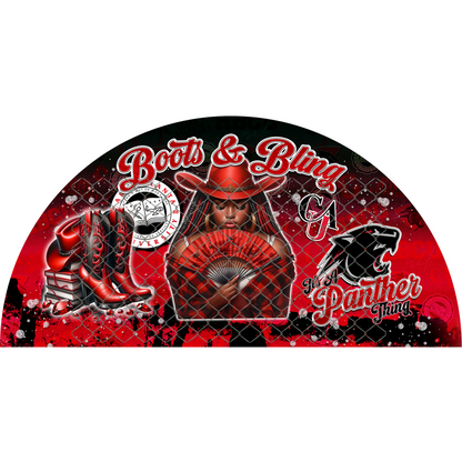 COLLEGE BOOTS & BLING CLACK FAN TRANSFERS (SINGLES) (Sublimation)(Ready To Press)