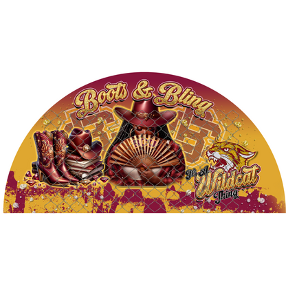 COLLEGE BOOTS & BLING CLACK FAN TRANSFERS (SINGLES) (Sublimation)(Ready To Press)