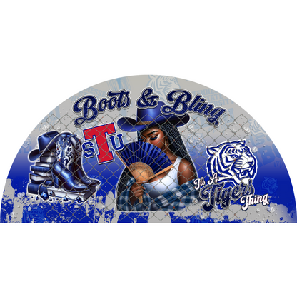 COLLEGE BOOTS & BLING CLACK FAN TRANSFERS (SINGLES) (Sublimation)(Ready To Press)