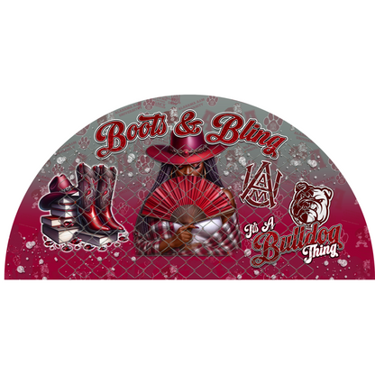 COLLEGE BOOTS & BLING CLACK FAN TRANSFERS (SINGLES) (Sublimation)(Ready To Press)