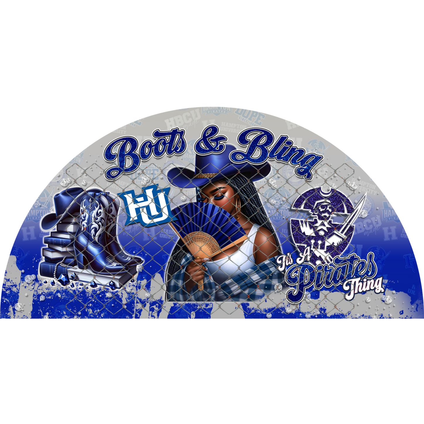 COLLEGE BOOTS & BLING CLACK FAN TRANSFERS (SINGLES) (Sublimation)(Ready To Press)