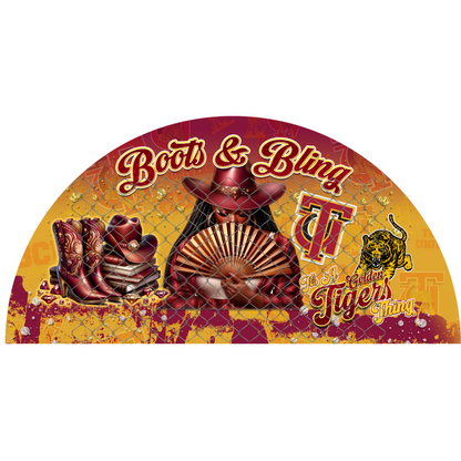COLLEGE BOOTS & BLING CLACK FAN TRANSFERS (SINGLES) (Sublimation)(Ready To Press)