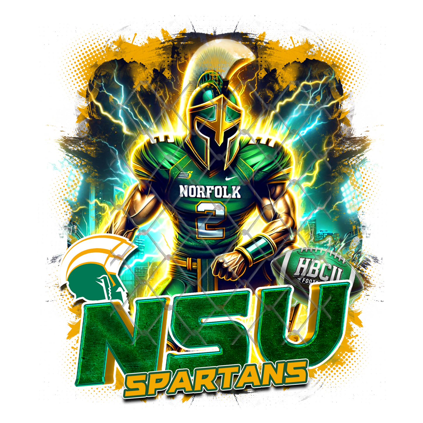HBCU LIGHTNING FOOTBALL T-SHIRT TRANSFERS (SUBLIMATION)