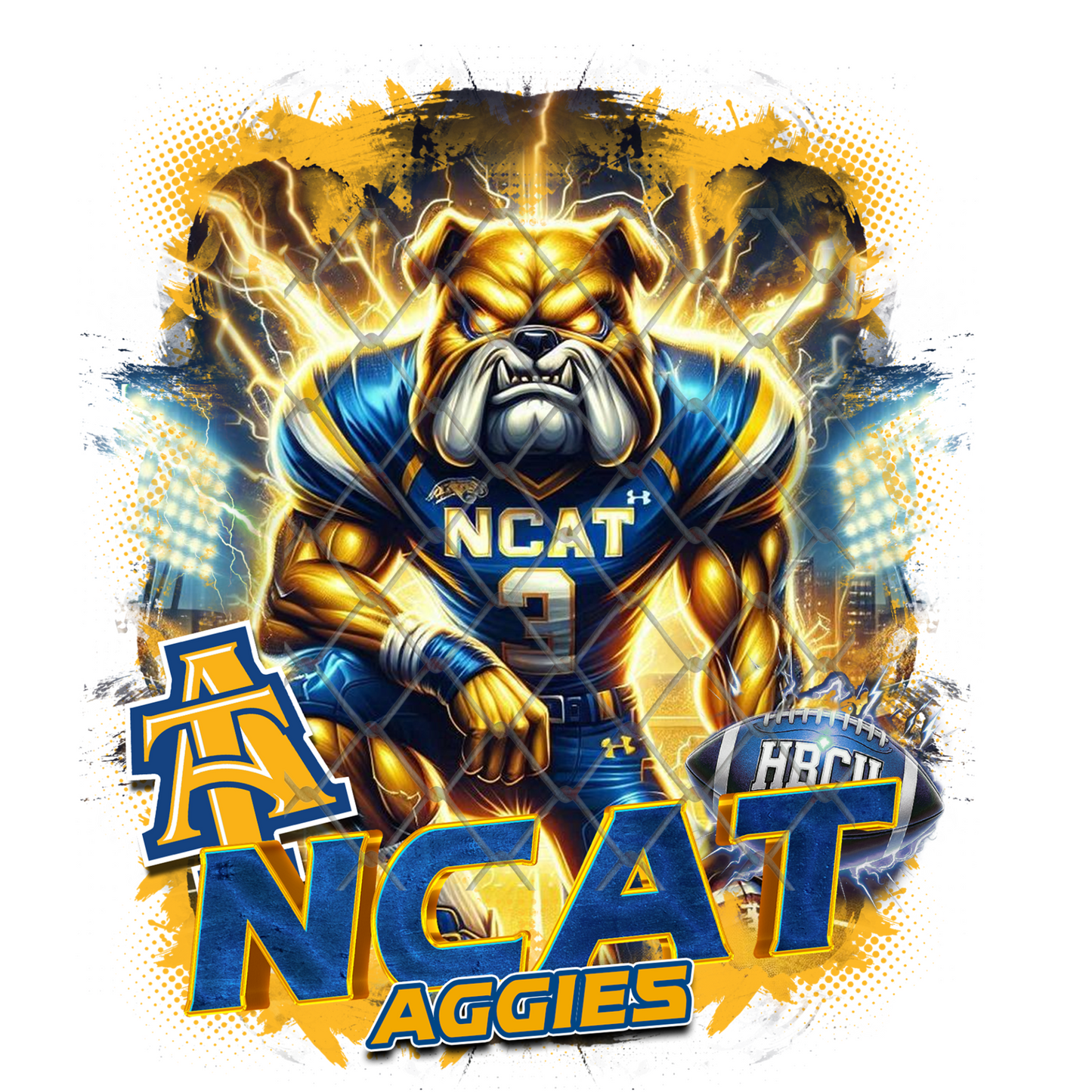 HBCU LIGHTNING FOOTBALL T-SHIRT TRANSFERS (SUBLIMATION)